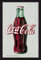empireposter Coca Cola Logo - Bedruckter Spiegel mit Kunststoff Rahmen in Holzoptik, Kult-Spiegel - Grösse 20x30 cm