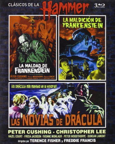 Clásicos De La Hammer (Blu-Ray) (Pack) (The Evil Of Frankenstein + The Curse Of Frankenstein + The Brides Of Drácula) (Import)