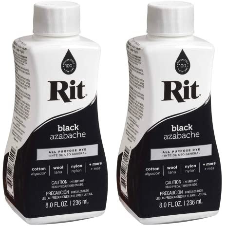 Rit Dye Liquid Dye, 8 fl oz, Black, 2-Pack