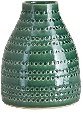 House Doctor Vase, Circles, Emerald Green, Dia.: 14.5 cm, h.: 19 cm [NPR]
