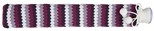 Warmies extra long hot water bottle Purple chevron knit
