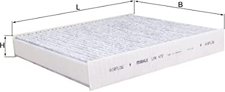 MAHLE LAK 472 Innenraumfilter Aktivkohlefilter u.a. passend für OPEL INSIGNIA A (G09)