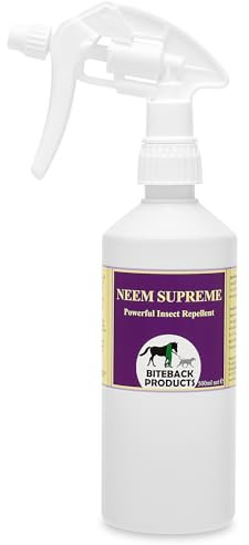 Biteback Products Neem Supreme™ - Ultimate Insect Barrier Spray for Horse Fly, Midge, Tick, Mosquito Defence with 20% Icaridin Picaridin and Pure Neem Margosa Oil, Reliable Protection - 500ml