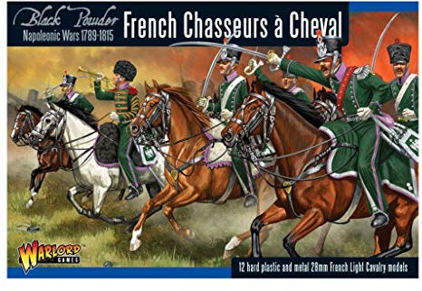 Warlord Games Chasseurs a Cheval French Cavarly Kunststoff-Miniaturen für schwarzes Pulver – sehr detaillierte napoleonische Ära für Tisch-Wargaming