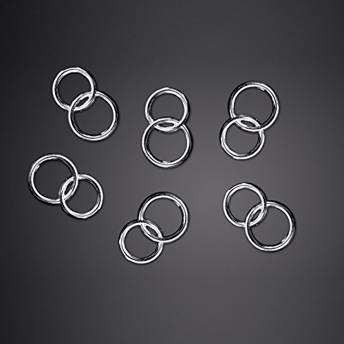 25 Dekoelemente Silberne Ringe