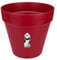 elho Loft Urban Rund 50 - Blumentopf für Außen - Ø 48.5 x H 44.5 cm - Rot/Cranberry Rot
