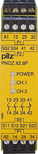 777302 Pilz - PNOZ X2.8P 24-240VAC/DC 3n/o 1n/c - Safety relay PNOZ X - E-STOP, safety gate, light grid
