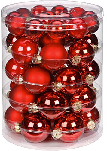 Kugelsortiment 44tlg.Ruby Red-Mix