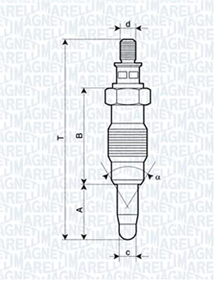 MAGNETI MARELLI Diesel Glühkerze 11V Schlüsselweite: 12mm Gewindemaß:M12X1,25 Glühkerzenausführung:Metall-Glühkerze Kompatibel mit FORD Fiesta Mk4 Schrägheck JAS, JBS MONDEO II Kombi BNP MONDEO II BAP
