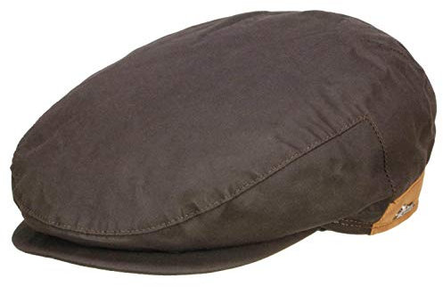 Wigens Walker Gore-Tex Schirmmütze mit Ohrenklappen aus gewachster Baumwolle - Braun (40) - 55 cm