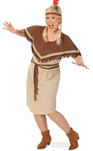 Party-Chic 13863 Damen Kostüm-Indianerin Sikari-Kleid mit Gürtel-Gr. 50
