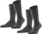 Burlington Herren Socken Everyday Multipack M So Baumwolle einfarbig 2 Paar, Grau Anthracite Melange 3081, 40-46
