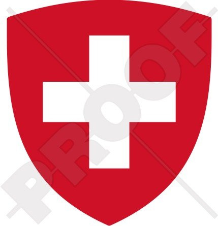 StickersWorld Vinyl-Aufkleber, Schweizer Wappen, Wasserdicht, 100 mm