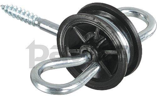 Torgriffisolator Standard, 2 verz. Ösen, Holzgewinde, (4 Stück / Pack)