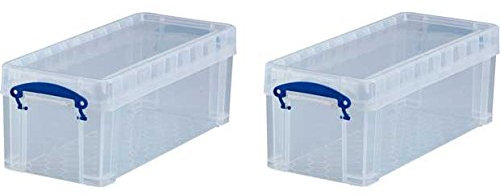 Really Useful 20 DVD Media Storage Box - Neutral 6.5 Litre x 2