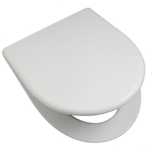 Gala Metropol Smooth– Asiento Fijo para Inodoro, Incluye Kit de Fijación y Bisagras de Acero Inoxidable, Color Blanco, Medidas 45.5 x 5.5 x 37.5 cm– Modelo G5151401