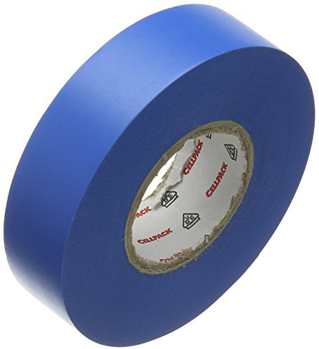 Cellpack – Elektrische Isolierung Tape N °: 128, 25 Meter x 19 mm x 0,15 mm (Länge x Breite x Dicke), blau PVC Isolierband.