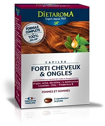 Dietaroma - Capiléa cure 1 mois - 60 capsules molles - Nourrit et fortifie les cheveux
