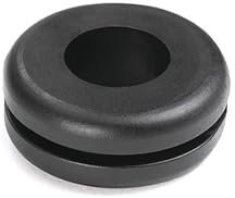 HellermannTyton, Pasamuros de Protección -HV1207, Para Taladros y Agujeros en Planchas Metálicas, Material - Polivinilo de cloruro, con retardante de llama (PVC-FR), color Negro, 1000 Piezas