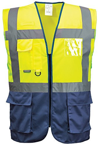 Warnweste C476 Executive Comfort warngelb/Marine L