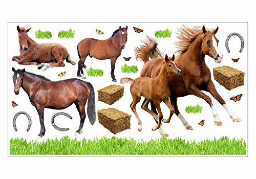 nikima - 003 Wandtattoo Pferd mit Fohlen in 6 Größen - Kinderzimmer (1000 x 560 mm)