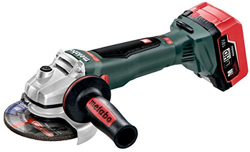 Metabo Akku-Winkelschleifer WB 18 LTX BL 125 Quick (613077660) 18V, mit 2 LiHD Akkupacks (18 V/5,5 Ah), Ladegerät ASC 145, metaBOX 165 L, Scheiben-Ø: 125 mm, Leerlaufdrehzahl: 9000 /min