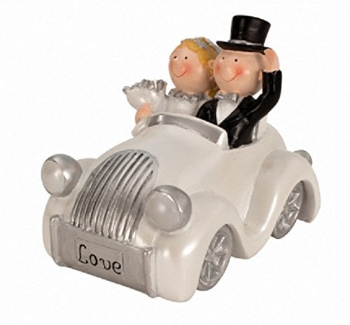 wunderschöne Spardose Hochzeitspaar im Auto Sparschwein,Sparbüchse,Hochzeitsgeschenk