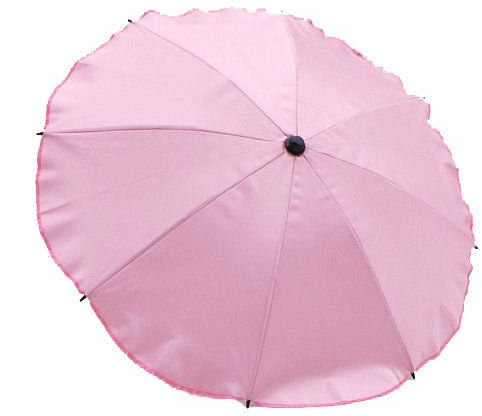 BABYLUX Sonnenschirm Schirm für Kinderwagen/Buggy UV Schutz UNIFARBEN (3. Rot)