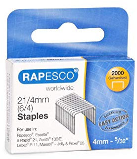 Rapesco 1367 Typ 21/4 mm Verzinkte Heftklammern, 2000 Stück
