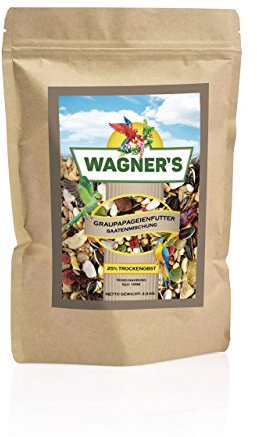 Wagner's | Graupapageienfutter - 2,5 kg Saaten & Obst für Graupapageien