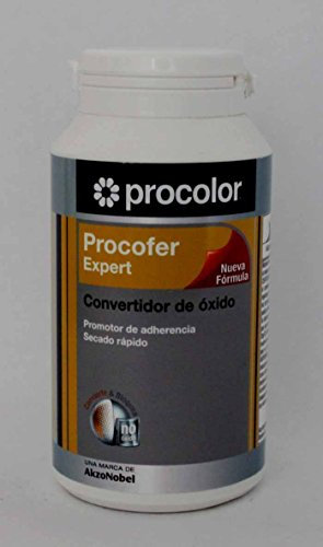 Procolor Convertidor de Óxido Expert 0,250 L. Negro Mate para Superficies con Óxido de Hierro y Acero, Pintura en Lata