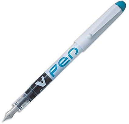 Pilot V Pen Disposable Fountain Pen - Peacock Green, Box of 12