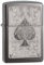 Zippo Windproof Lighter - Ace Filigree - Black Ice - Laser 2-Tone - Refillable for Lifetime Use - Adjustable Flame - Gift Box - Metal Construction - Made in USA