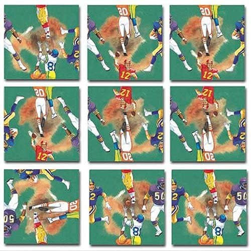 Scramble Squares Football 9 Piece Challenging Puzzle - Amazing & Engaging Brain Teaser - Mind Game for Children, Teens & Adults - Boosts Problem Solving