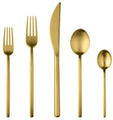 Mepra Servizio posate 24 pezzi Due Ice oro