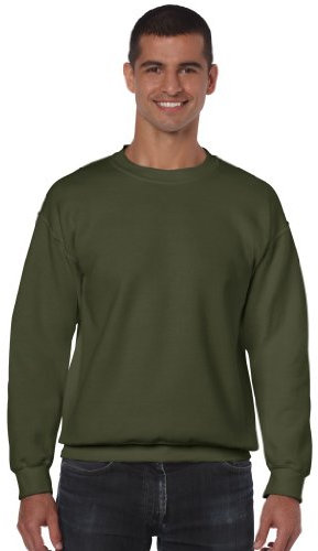 Gildan Herren Heavy Blend Sweatshirt mit Rundhalsausschnitt, Green (Military Green), XL