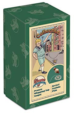 Cayro – Kreisel – ab 8 Jahren – Box und Stoffbeutel im Retro-Stil – traditionelles Brettspiel für Kinder und Erwachsene – aus Holz – für 1 Spieler