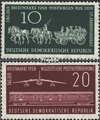 Prophila Collection DDR 660-661 (kompl.Ausg.) postfrisch ** MNH 1958 Tag der Briefmarke (Briefmarken für Sammler) Eisenbahn/Seilbahn