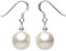 Ohrringe Ohrhänger Muschelkernperlen 10mm & 925 Silber weiÃŸ Ohrschmuck Perlen Damen