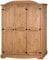 Corona Mexican Solid Pine 3 Door Arch Top Wardrobe