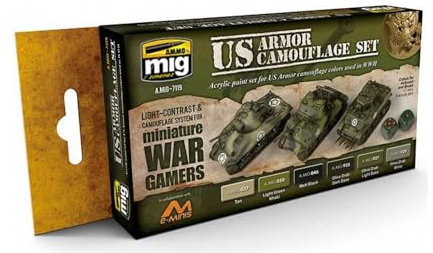 Mig Jimenez A.MIG-7119 Ammo Us Armor Wargames Acrylfarben-Set (6 x 17 ml Gläser), Mehrfarbig