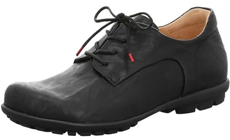 Think! Herren KONG chromfrei gegerbte nachhaltige Halbschuhe, SCHWARZ 0000