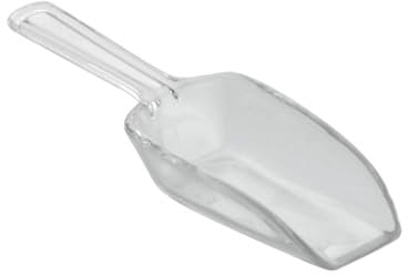 iDesign Cucharas medidoras de varios tamaños, medidor de cocina de plástico, juego de 4 palas de cocina para harina, especias y otros alimentos, transparente