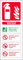 V Safety Water Id Fire Extinguisher Sign - Portrait - 75 mm x 200 mm - 2 mm Rigid Plastic Safety Sign