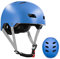 LANOVAGEAR Skaterhelm Fahrradhelm Kinderhelm Radhelm Sporthelm für Erwachsene, Jugendliche, Kinder für Fahrrad Skateboard Scooter (Blau, S)