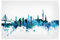 artboxONE Poster 75x50 cm Städte/Hamburg Hamburg Germany Skyline Blue - Bild Hamburg Hamburg Hamburg Canvas
