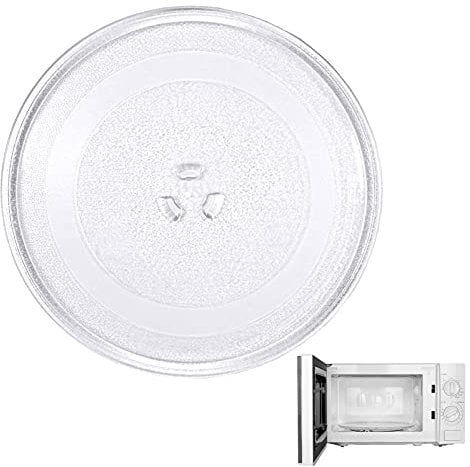 Piatto Universale Per Microonde, Piatto Microonde Girevole In Vetro Con 3 Fissaggi, Da 255 mm Piatto Girevole Per Microonde,Piatto Microonde Piatto Crisp Microonde Piastra Grill