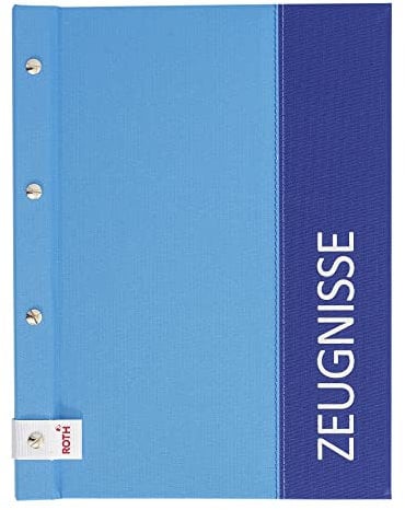 ROTH Zeugnismappe Spectrum mit Buchschrauben, A4, 12 Einlagen, erweiterbar (Blue)