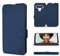 MOBIWEAR | Soft Touch CASE | Kompatibel mit LG K61 [Made in EU handyhülle] [Premium Schutzhülle] [Transparent TPU Silicon] [Book Style Hülle] [Tasche] - Tiefes Granat mit schwarzem Mitte