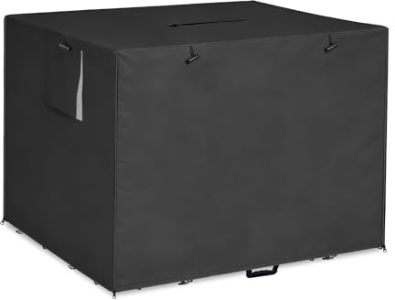 Dalema 48Inch Wire Dog Crate Cover,Durable Windproof Privacy Polyester Pet Kennel Covers,Breathable Blackout Cover for 1/2/3 Door Dog Cage. (48 L x 30 W x 33 H,Black)